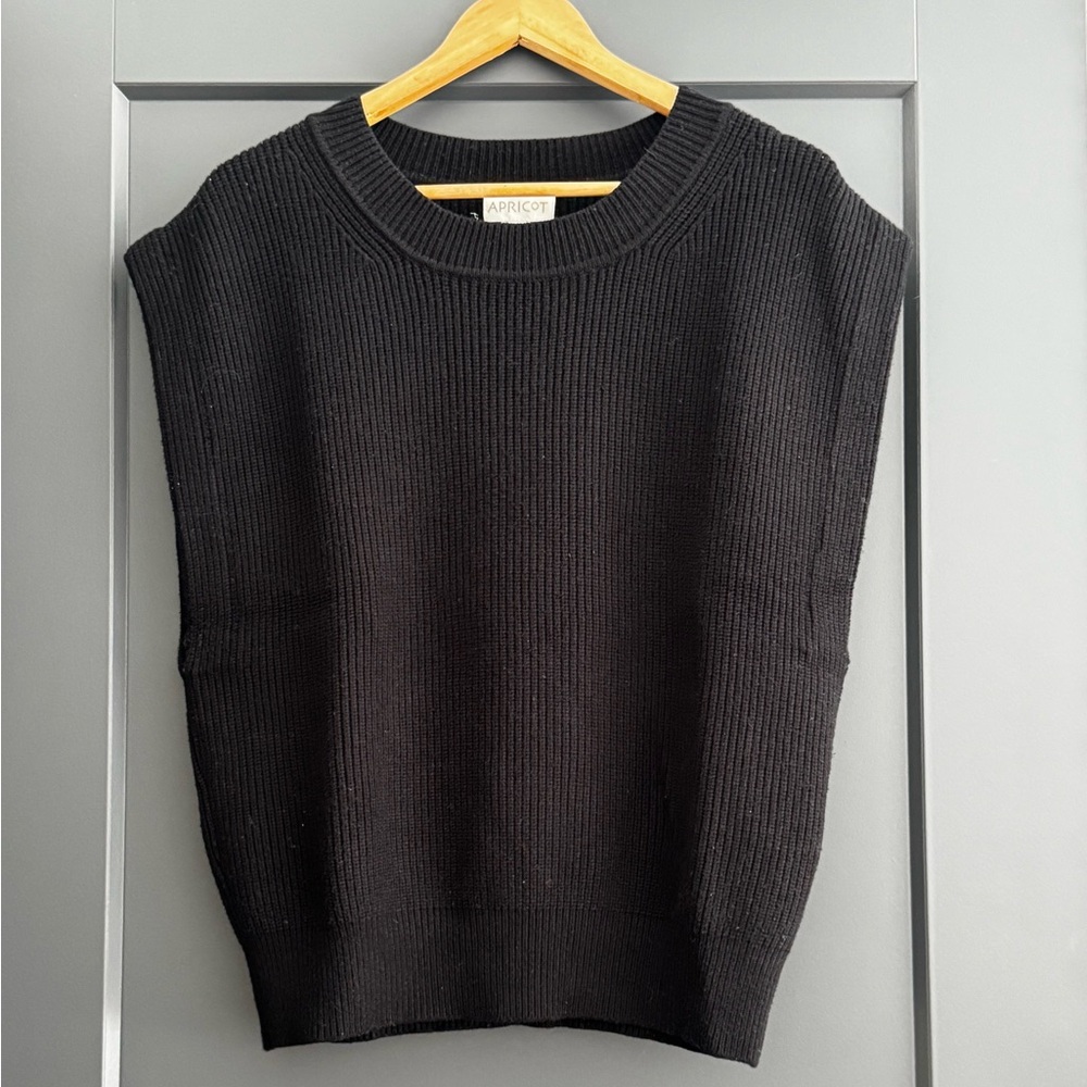 APRICOT Women's Classic Black Crew Neck Sweater